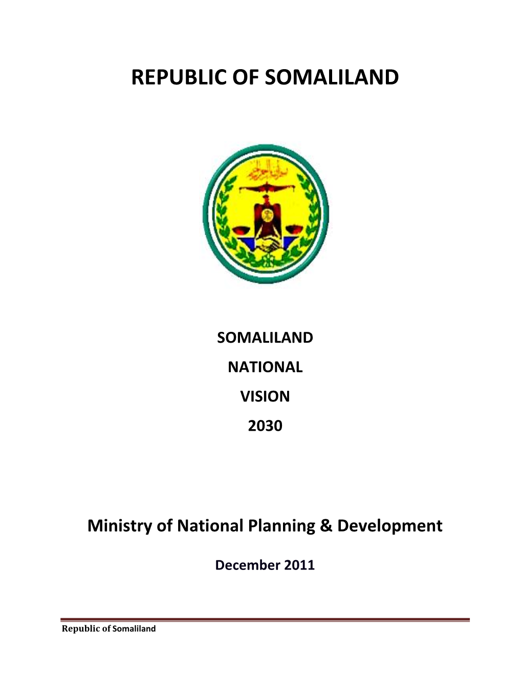 Somaliland National Vision 2030