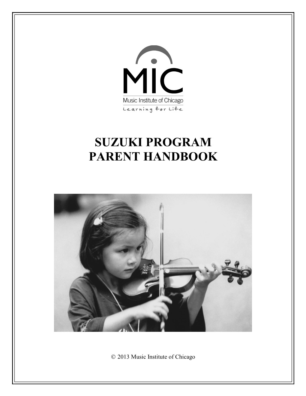 Suzuki Program Parent Handbook