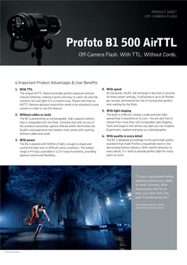 Profoto B1 500 Airttl Off-Camera Flash
