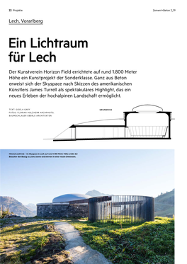 Ein Lichtraum Für Lech Der Kunstverein Horizon Field Errichtete Auf Rund 1.800 Meter Höhe Ein Kunstprojekt Der Sonderklasse