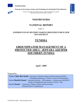 The Nostrum-Dss Consortium Identifies the UN