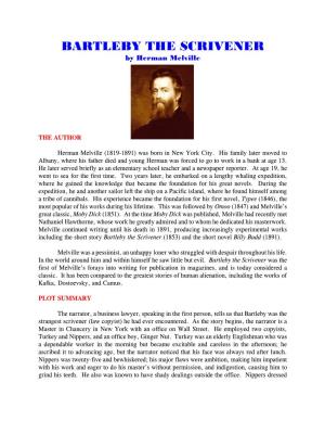 BARTLEBY the SCRIVENER by Herman Melville