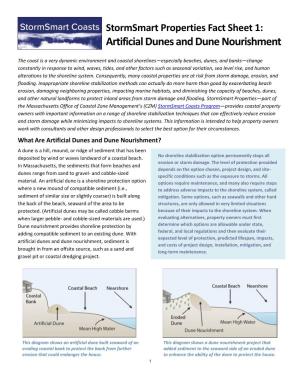 Stormsmart Properties Fact Sheet 1: Artificial Dunes and Dune Nourishment