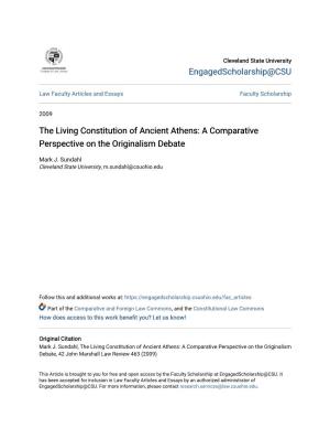 The Living Constitution of Ancient Athens: a Comparative Perspective on the Originalism Debate