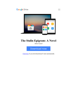 [JAOG]⋙ the Stalin Epigram: a Novel by Robert Littell