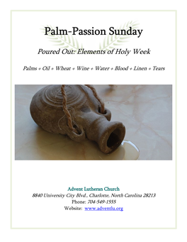 Palm-Passion Sunday