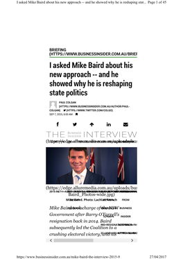 I Asked Mike Baird About His New Approach -- and He Showed Why He Is Reshaping Stat