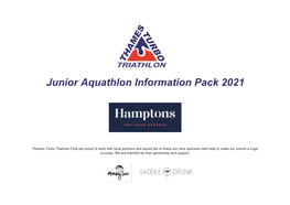 Junior Aquathlon Race Pack 2021