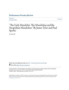 The Early Mandolin: the Mandolino and the Neapolitan Mandoline