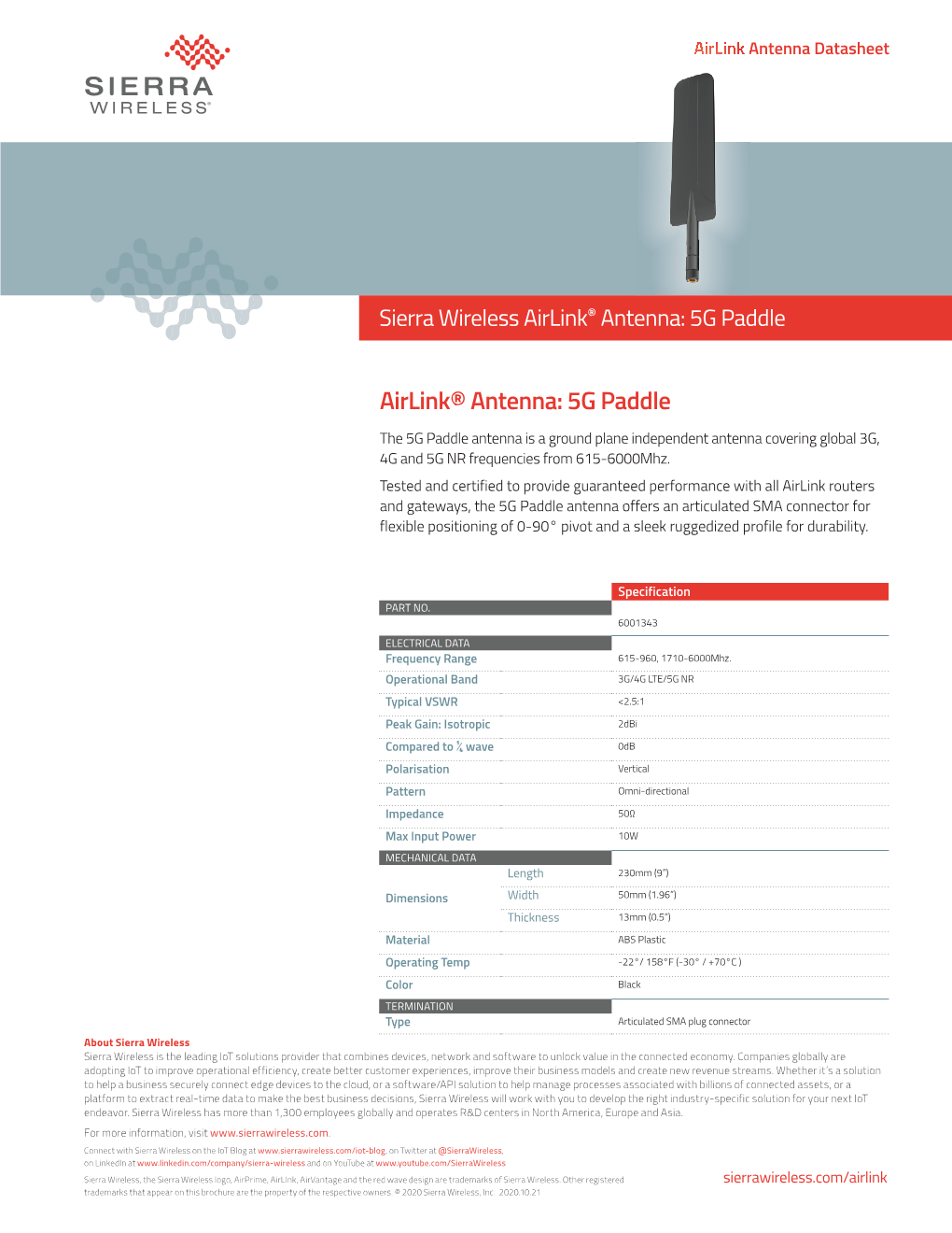 Airlink® Antenna: 5G Paddle