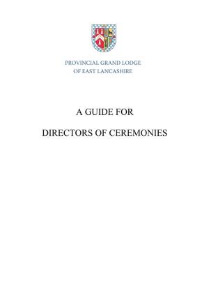 A Guide for Directors of Ceremonies