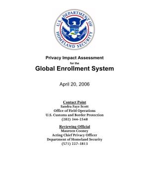Privacy Impact Assessment for the Global Enrollment System