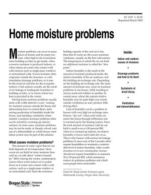 Moisture Problems Can Occur in Many