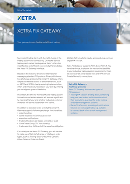 Xetra FIX Gateway