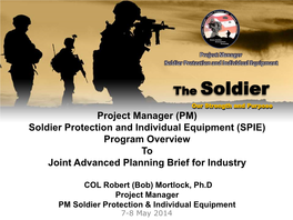 Soldier Protection and Individual Equipmentequipment