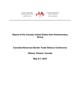 CAN/AM Border Trade Alliance Conference -- Ottawa, Ontario