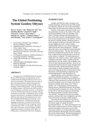 The Global Positioning System Geodesy Odyssey