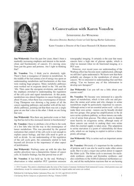 A Conversation with Karen Vousden