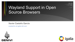 Wayland Support in Open Source Browsers