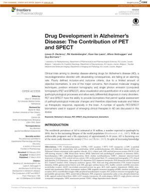 Drug Development in Alzheimer's Disease: the Contribution of PET and SPECT