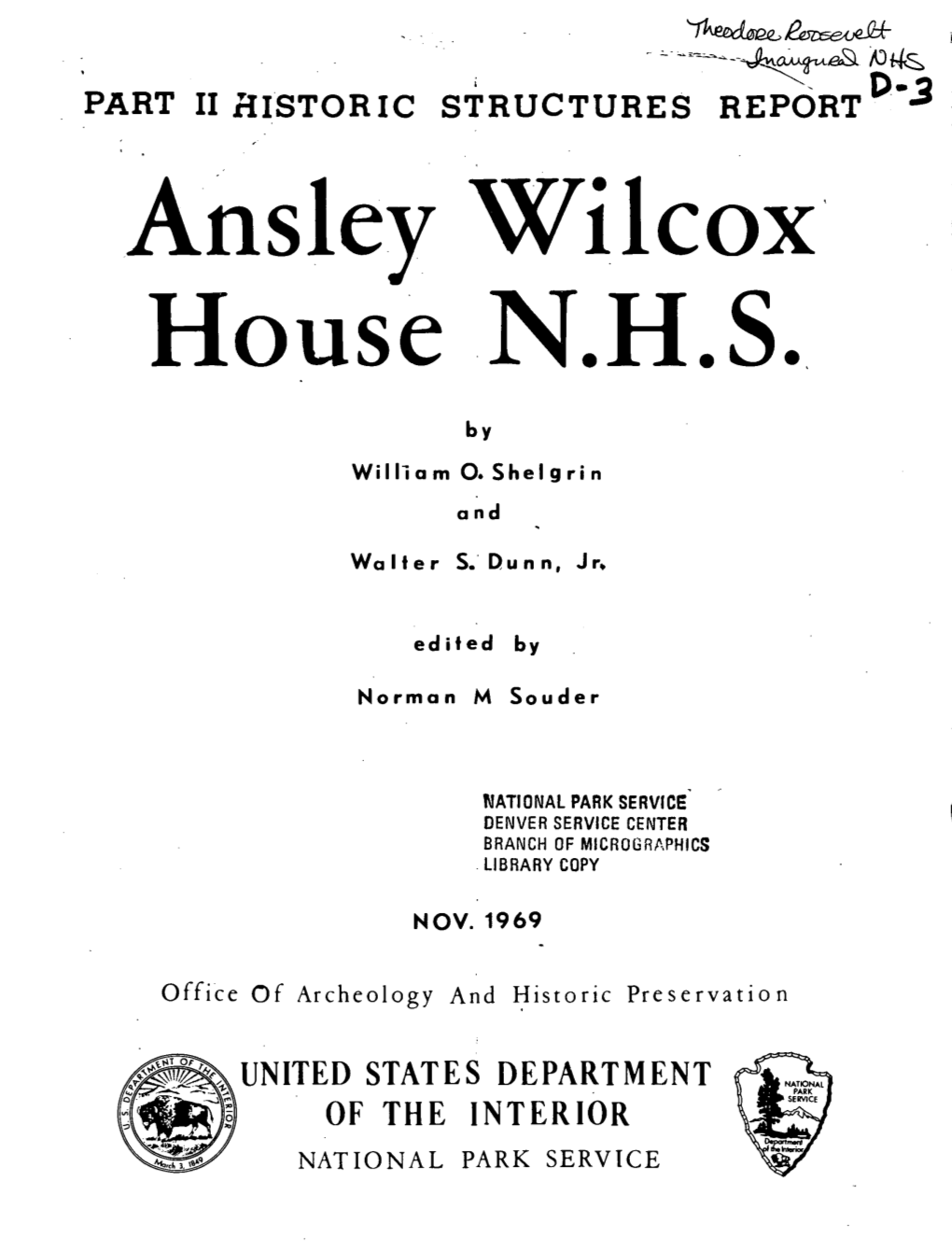 Ansley Wilcox House N.H.S., Part II