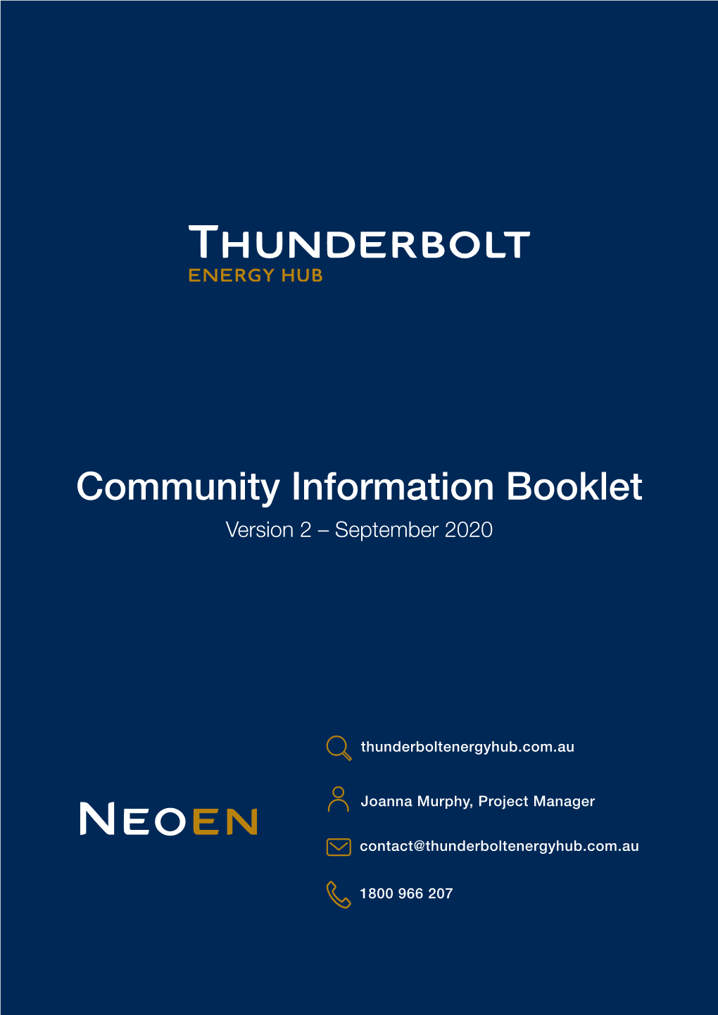 Community Information Booklet Version 2 – September 2020