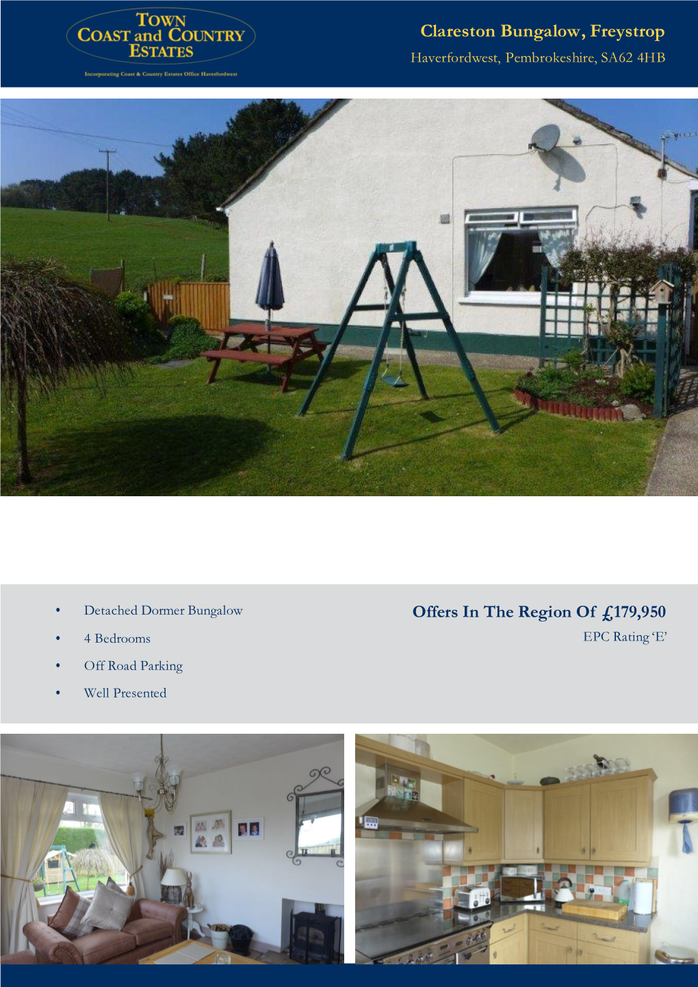 Clareston Bungalow, Freystrop Haverfordwest, Pembrokeshire, SA62 4HB