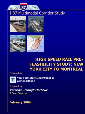 High-Speed Rail Pre-Feasibility Study