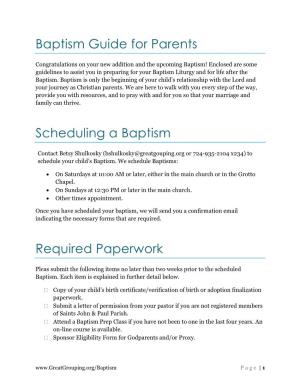 Baptism Guide for Parents