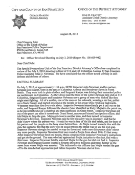 Letter on the Officer-Involved Shooting of Rudy Mejia on July 3, 2010
