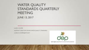 Water Quality Standards Quarterly Meeting April 7, 2015