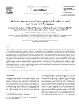 Molecular Systematics and Biogeography of Resedaceae Based on ITS and Trnl-F Sequences