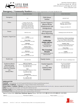 Child Abuse Hotline Income Support / Alberta Works (Employment And