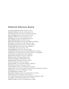 Editorial Advisory Board