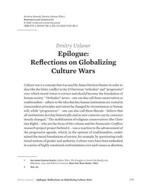 Epilogue: Reflections on Globalizing Culture Wars