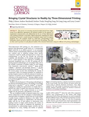 Bringing Crystal Structures to Reality by Three-Dimensional Printing Philip J