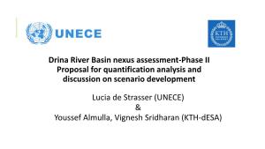 Lucia De Strasser (UNECE) & Youssef Almulla, Vignesh Sridharan (KTH-Desa) Drina River Basin Nexus Assessment-Phase II Propos