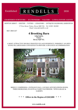 4 Brooking Barn Ashprington, Totnes, Devon TQ9 7UL