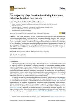 Decomposing Wage Distributions Using Recentered Influence Function Regressions