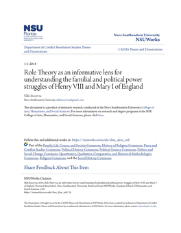 Role Theory As an Informative Lens for Understanding the Familial And