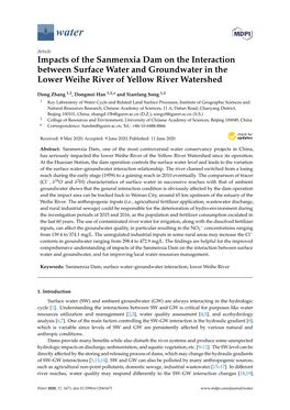 Impacts of the Sanmenxia Dam on the Interaction Between Surface Water and Groundwater in the Lower Weihe River of Yellow River Watershed