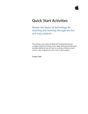 Quick Start Activities