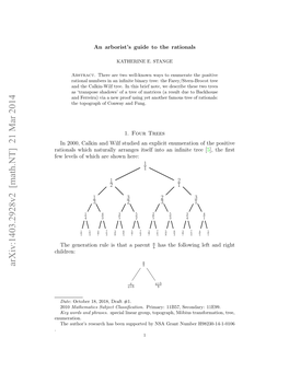 Arxiv:1403.2928V2 [Math.NT] 21 Mar 2014 B