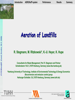 Aeration of Landfills