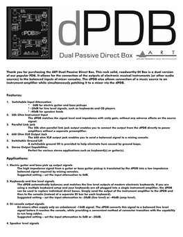 Dpdb Passive Direct