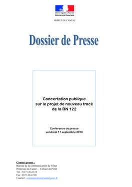 Concertation Publique Sur Le Projet De Nouveau Tracé De La RN 122