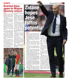 Zidane Hopes Jese Fulfils Potential