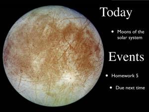 Moons of the Solar System Events