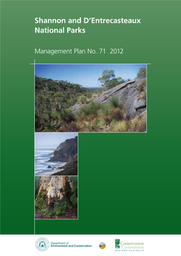 Shannon and D'entrecasteaux National Parks: Management Plan