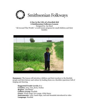 A Day in the Life of a Kurdish Kid a Smithsonian Folkways Lesson